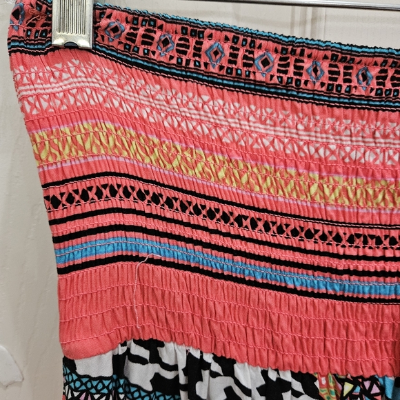 Ocean Drive Orange Smocked Mini Dress Sz M - Picture 3 of 9